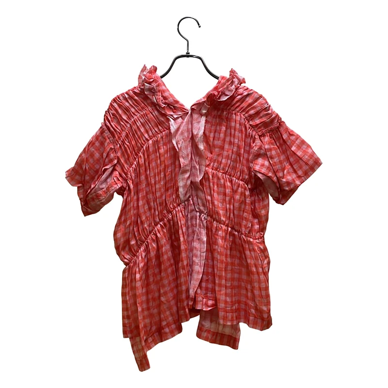 tricot COMME des GARCONS / トリココムデギャルソン | 2018SS | チェック ティアード 半袖ブラウス | M | レディース
