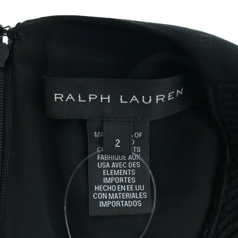 RALPH LAUREN / ラルフローレン | ビーズ プリーツデザイン ノースリーブ ワンピース | 2 | レディース