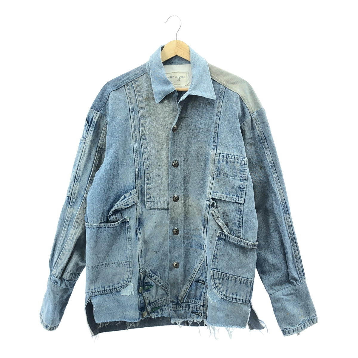 GREG LAUREN / グレッグローレン | OVERALL COLLARED BOXY DENIM / 再