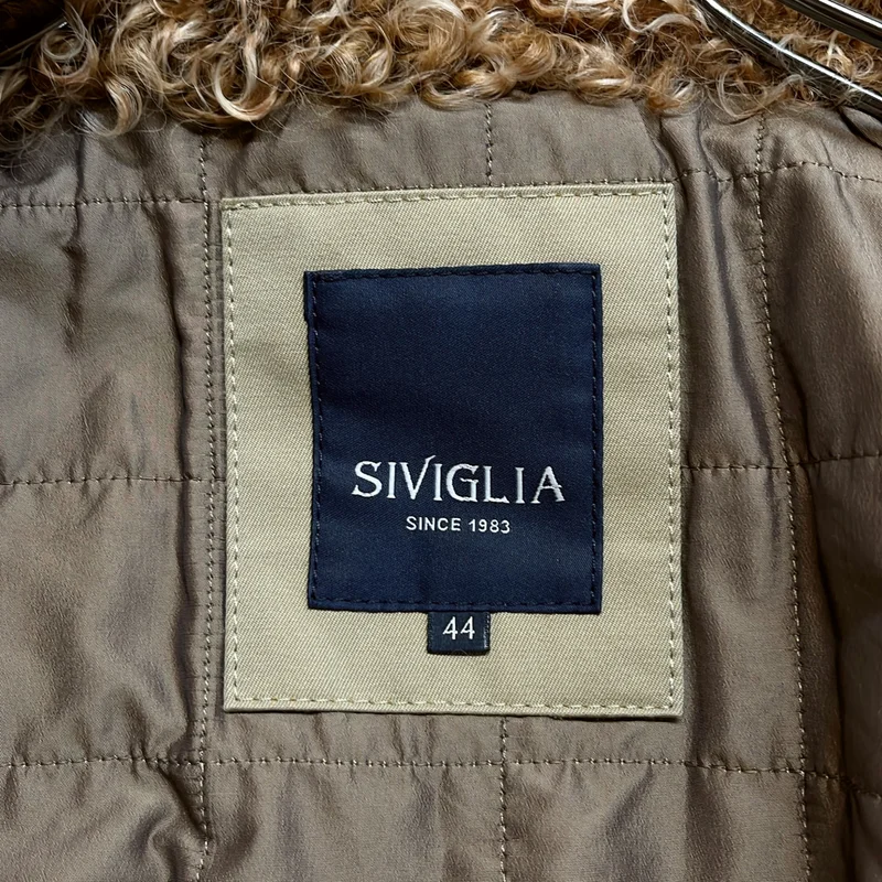 SIVIGLIA / シビリア | ファーカラー ベルテッド ミリタリー ダブルコート | 44 | メンズ