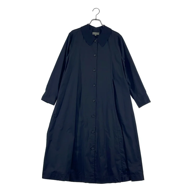 MARGARET HOWELL / マーガレットハウエル | 2023AW | WASHED COTTON SATIN コットン シルク ロング シャツ ワンピース | 1 | レディース