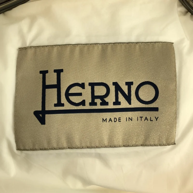 HERNO / ヘルノ | ウール コンビ フーデット ダウンジャケット | 42 | レディース