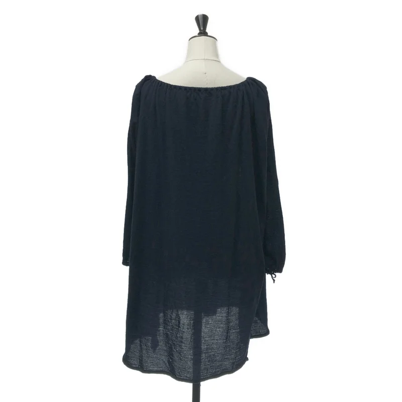 DANIELA GREGIS / ダニエラグレジス | コットン 変形 ギャザー オーバー ニット |