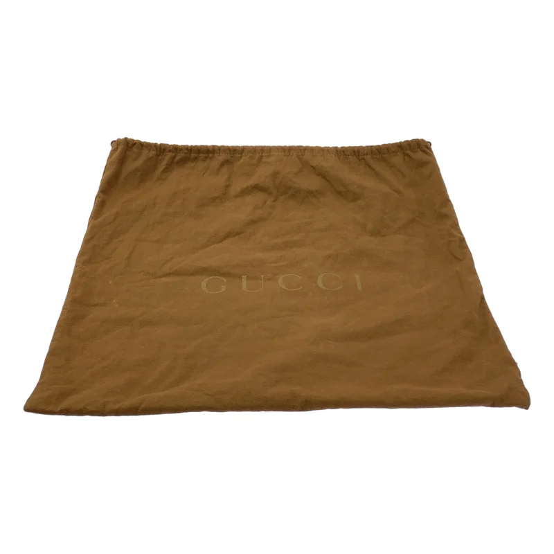 GUCCI / グッチ | パテントレザー ハンドル ファー トートバッグ |