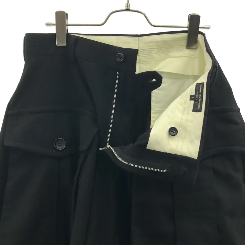 COMME des GARCONS HOMME PLUS / コムデギャルソンオムプリュス | 2025AW | ウール ポケットショーツ ワイドパンツ | S | メンズ