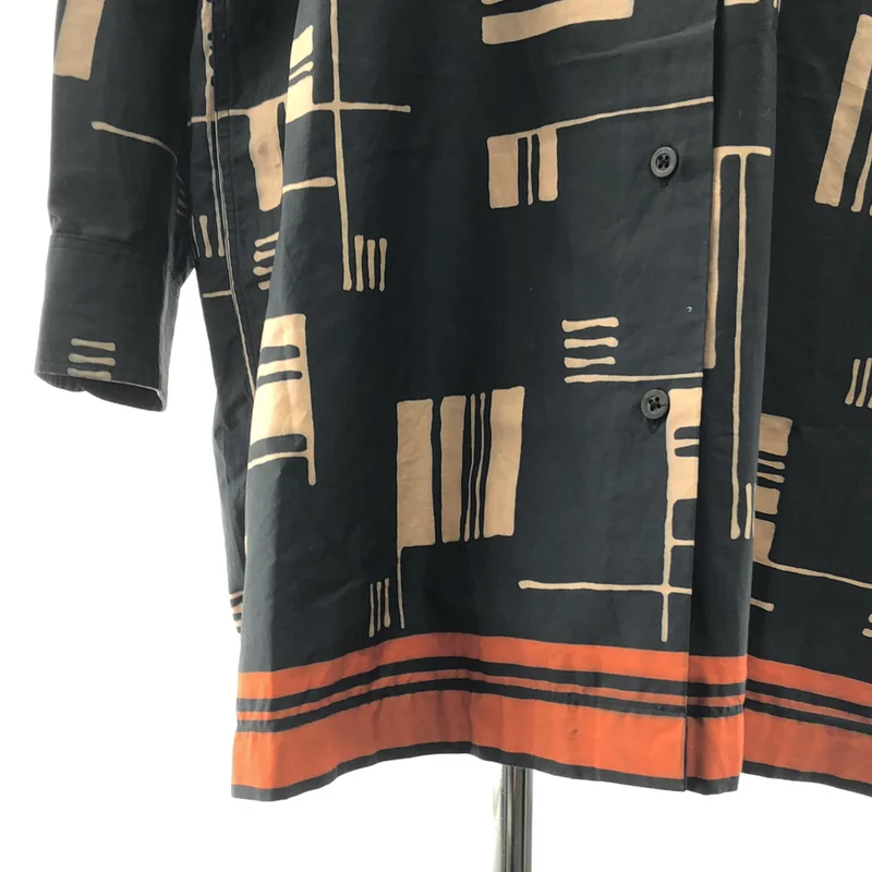 DRIES VAN NOTEN / ドリスヴァンノッテン | 総柄 オーバーシルエット ロングシャツ | S | レディース