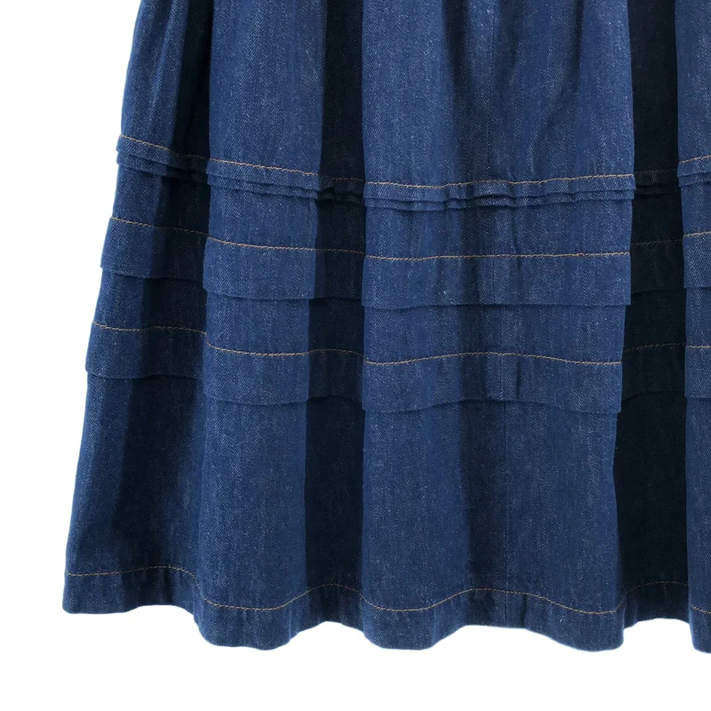 tricot COMME des GARCONS / トリココムデギャルソン | 2006SS | 製品洗い加工 コットン リネン サイドティアード スカート | M | レディース