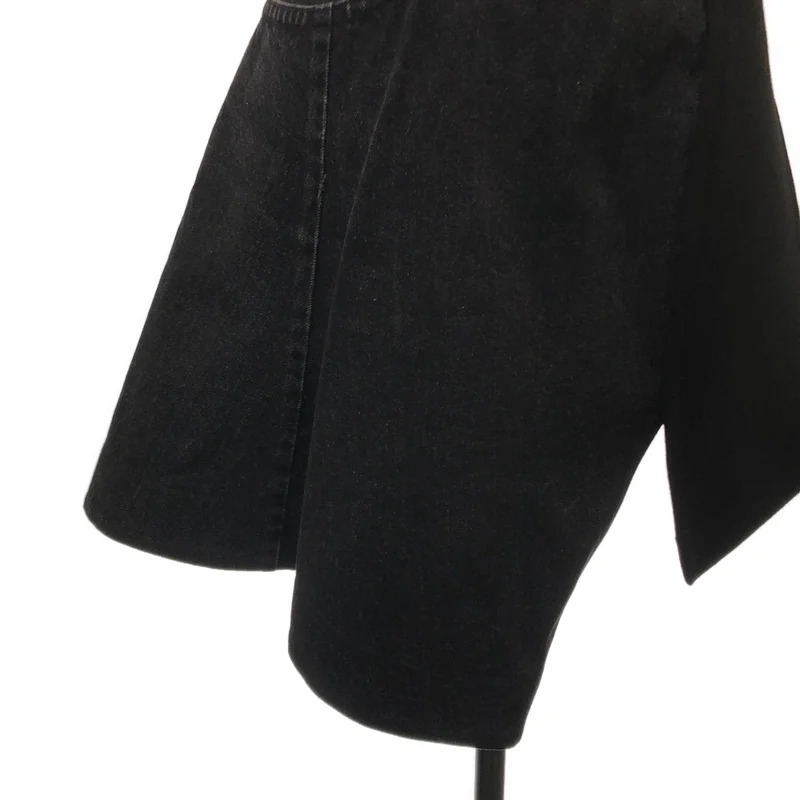 sacai / サカイ | デニム × ウール メルトン切替 スカート | 2 | レディース