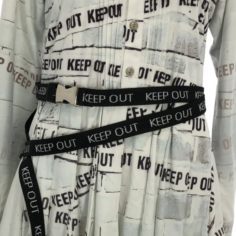 ha | za | ma / ハザマ | 2021年製 | 絶対不可侵 / KEEP OUT 総柄 ベルテッド シャツワンピース | M | レディース