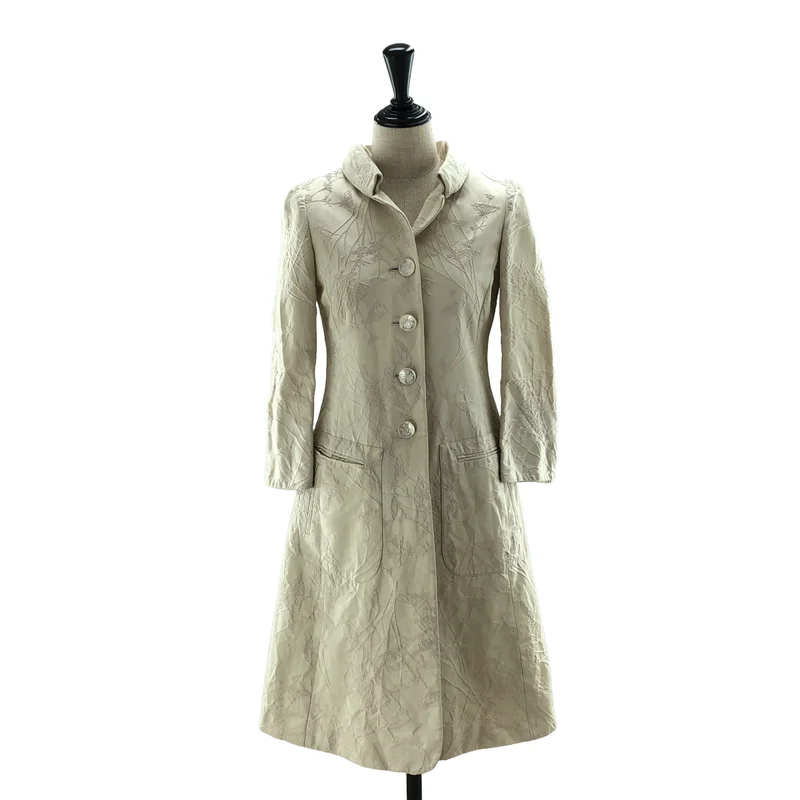 ARMANI COLLEZIONI / アルマーニコレツォーニ | コットン フラワージャガード スタンドカラーコート | 36 | レディース