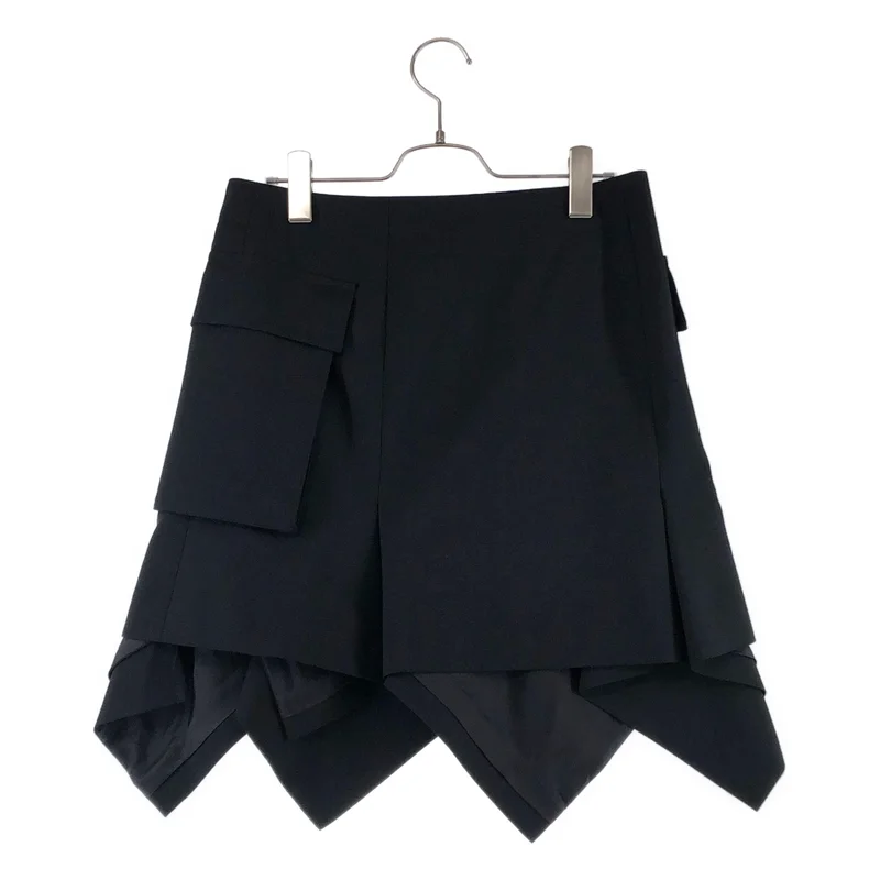 sacai / サカイ | 2024SS | ウール混 トープ ペプラムスカート | 2 | レディース