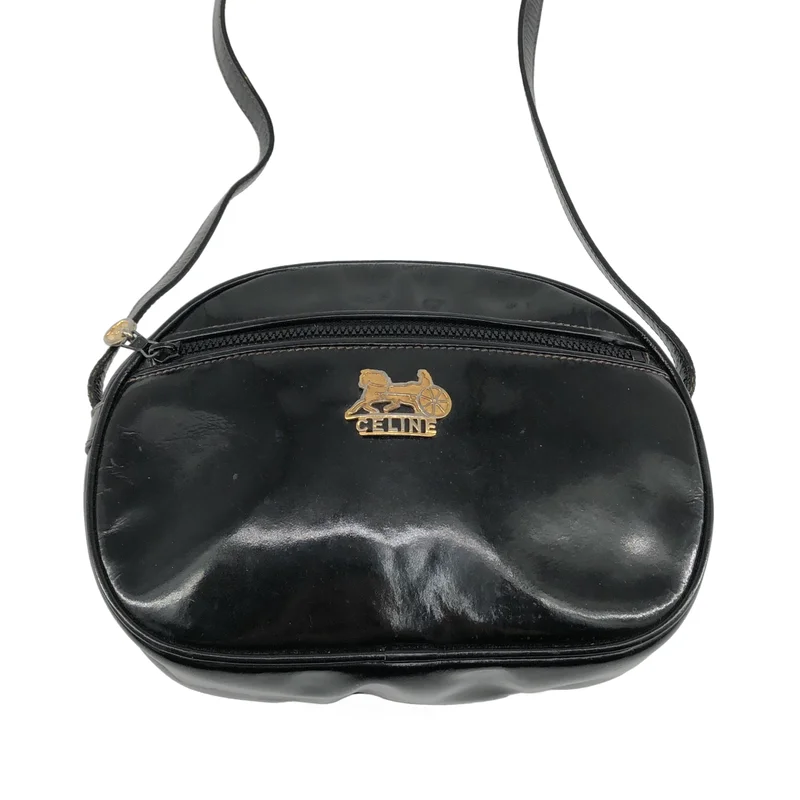 CELINE / セリーヌ | パテントレザー カレッジ トリオンフ クロスボディバッグ |