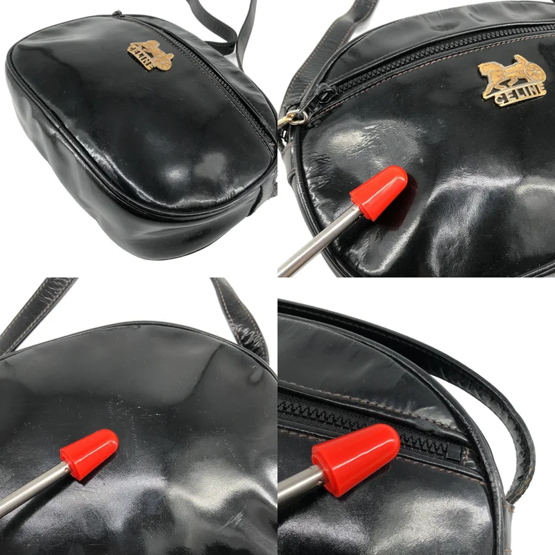 CELINE / セリーヌ | パテントレザー カレッジ トリオンフ クロスボディバッグ |