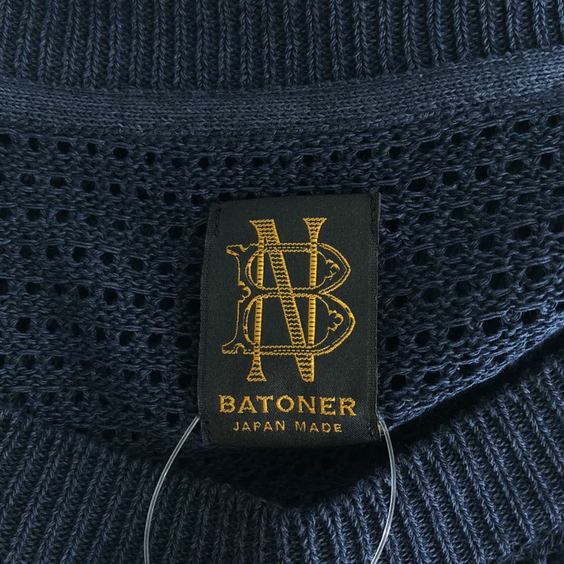BATONER / バトナー | 2024SS | SUMMER KNIT CREW NECK SHORT SLEEVE / 和紙 メッシュニット カットソー | 2 | メンズ
