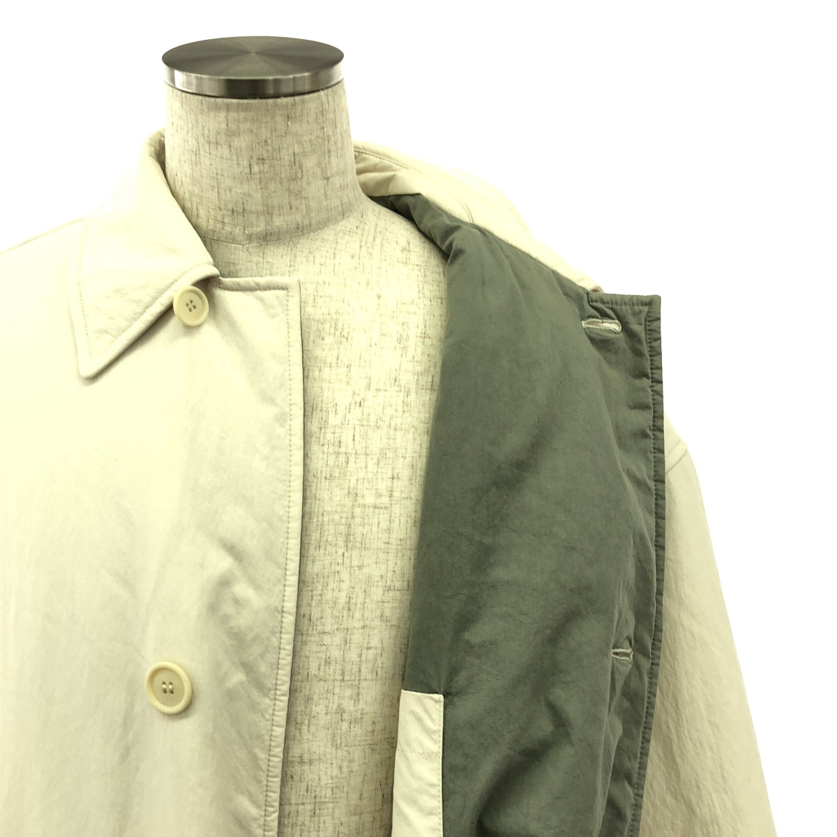 GUCCI / グッチ | BELTED MONOGRAM SUPREME PADDED COAT ベルト付 コート | 48 | アイボリー | メンズ GUCCI / グッチ | BELTED MONOGRAM SUPREME PADDED COAT ベルト付