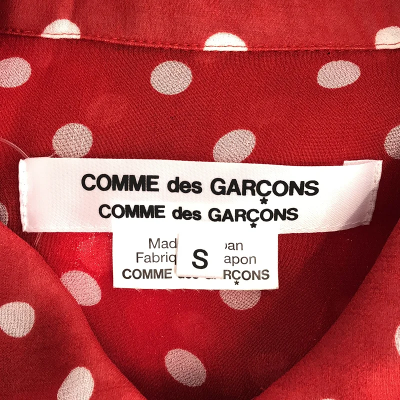 COMME des GARCONS COMME des GARCONS / コムコム | 2014SS | 洗い加工 ドットプリントフリル シャツ | S | レディース