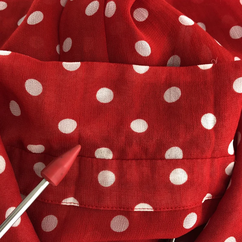 COMME des GARCONS COMME des GARCONS / コムコム | 2014SS | 洗い加工 ドットプリントフリル シャツ | S | レディース
