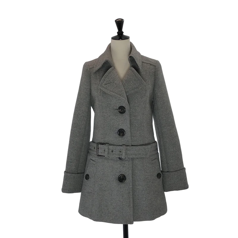 BURBERRY BLUE LABEL / バーバリーブルーレーベル | ウール アンゴラ混 トレンチコート | 38 | レディース