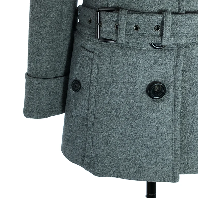 BURBERRY BLUE LABEL / バーバリーブルーレーベル | ウール アンゴラ混 トレンチコート | 38 | レディース