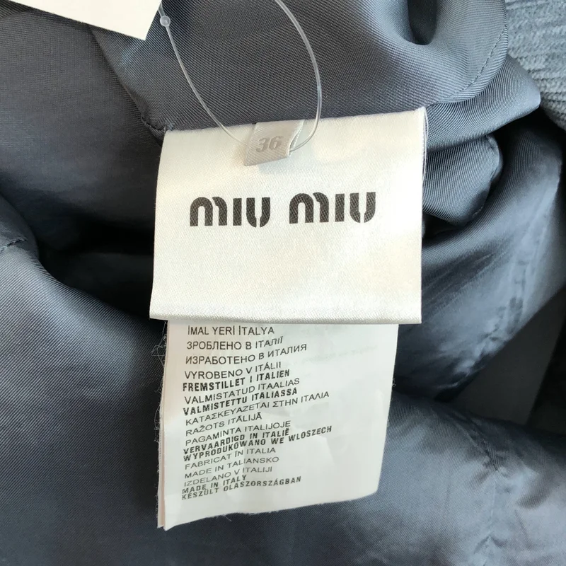 miu miu / ミュウミュウ | コーデュロイ ラウンドカラーコート | 36 | レディース