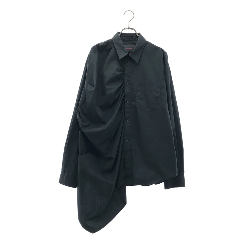 Simone Rocha / シモーネロシャ | コットンポプリン アシンメトリー ギャザーシャツ | S | レディース