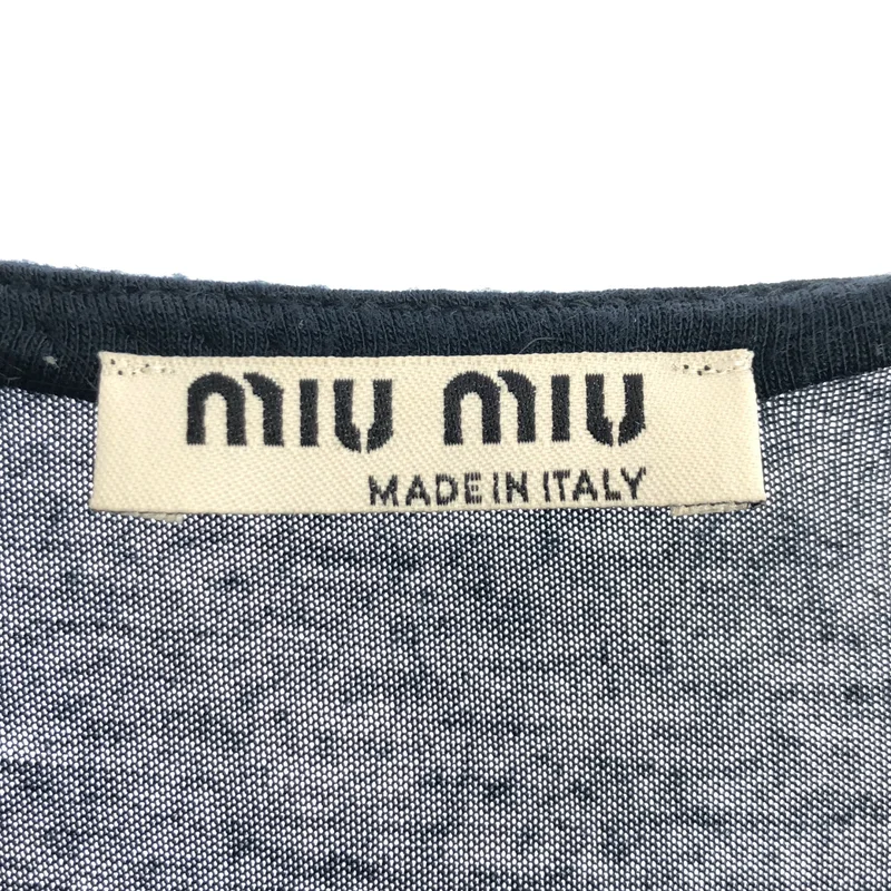 miu miu / ミュウミュウ | ギャザー切替 パフスリーブ カットソー | M | レディース