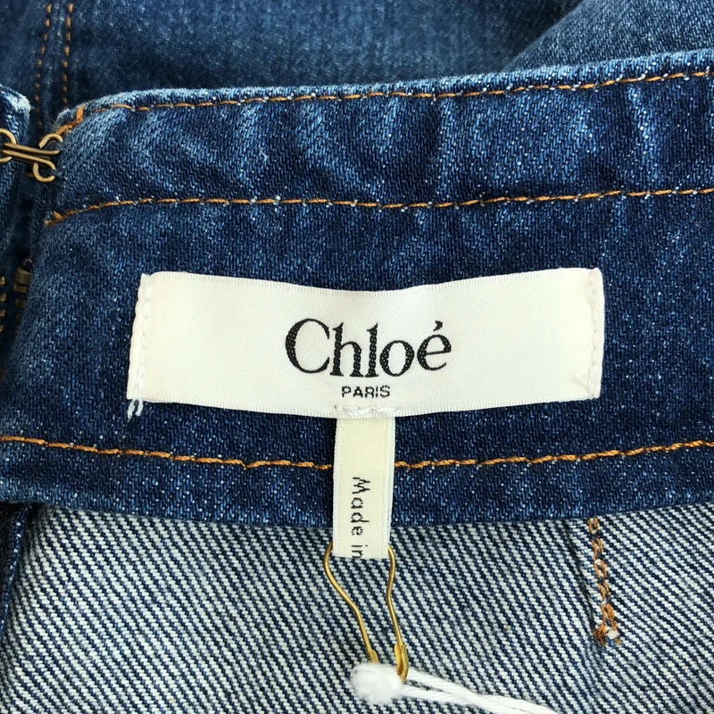 Chloe / クロエ | スリット デニムスカート CH24WDJ0115040236 | 36 | レディース