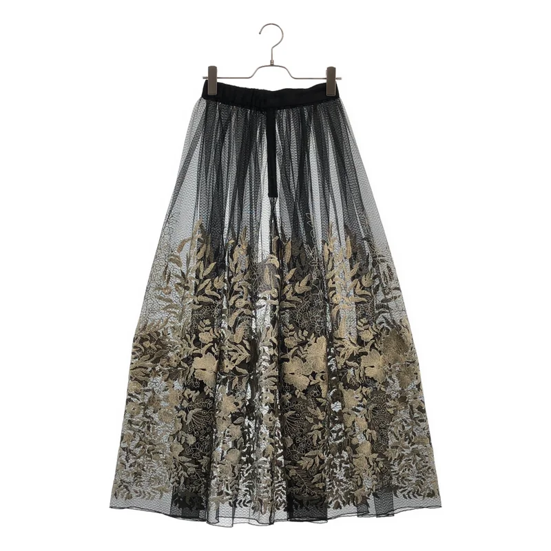 AMERI / アメリ | LULA TULLE EMBROIDERY SKIRT 01120930080 | S | レディース