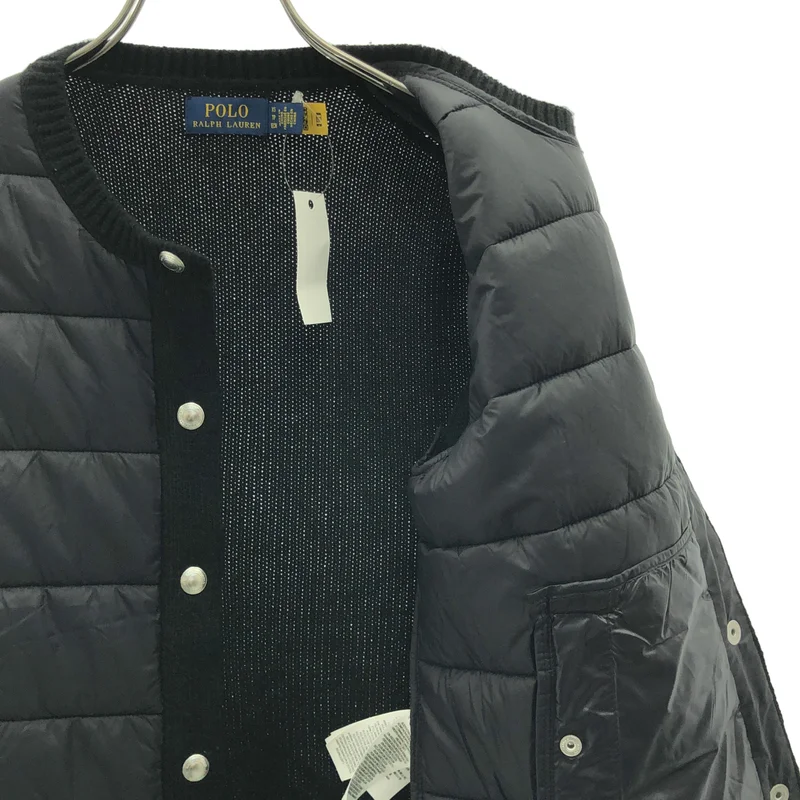 POLO RALPH LAUREN / ポロラルフローレン | 中綿 ワンポイントポニー ロゴボタン ニット ジャケット | XS | レディース