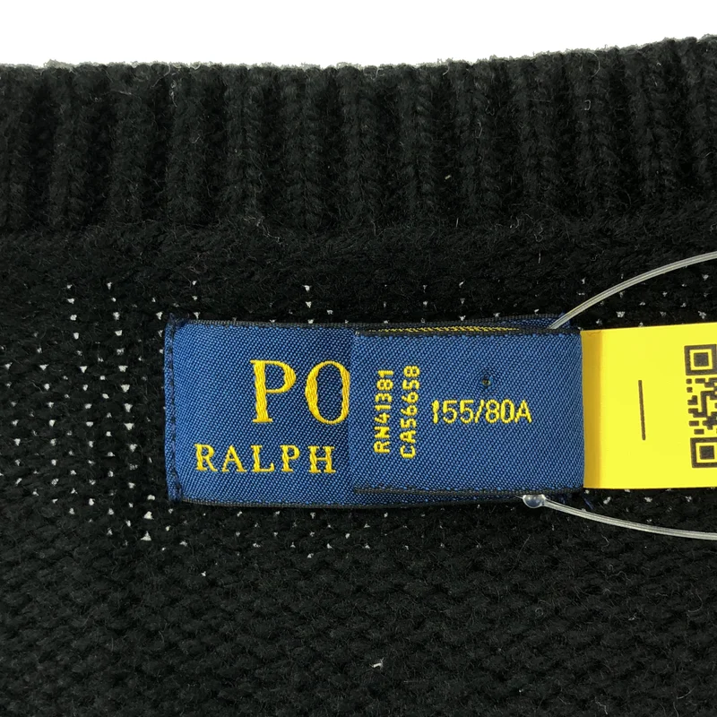 POLO RALPH LAUREN / ポロラルフローレン | 中綿 ワンポイントポニー ロゴボタン ニット ジャケット | XS | レディース