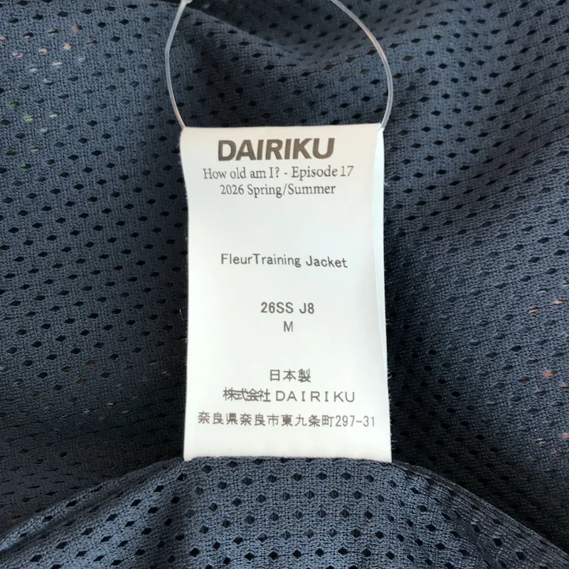 DAIRIKU / ダイリク | 2026SS | Fleur Training Jacket ジャケット 26SS J8 | M | メンズ