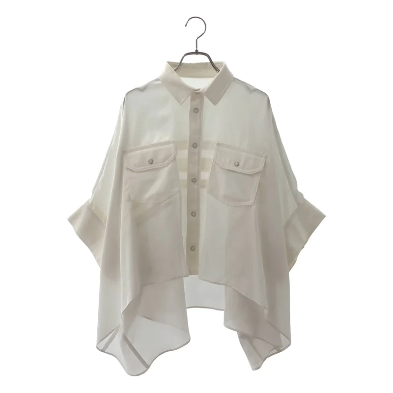 sacai / サカイ | 2025SS | Denim Print Shirt シャツ_半袖 25-07825 | 1 | レディース