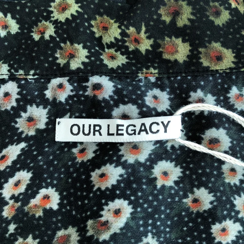 OUR LEGACY / アワーレガシー | BOX SHIRT SHORTSLEEVE シルク混 総柄 半袖シャツ | 50 | メンズ