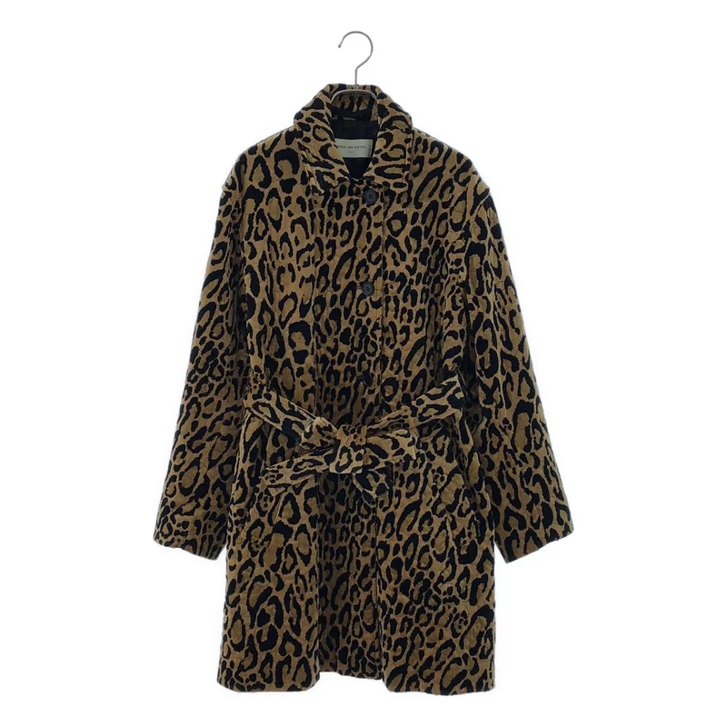 DRIES VAN NOTEN / ドリスヴァンノッテン | 2020AW | ベルベット レオパード ベルテッドコート | 34 | レディース
