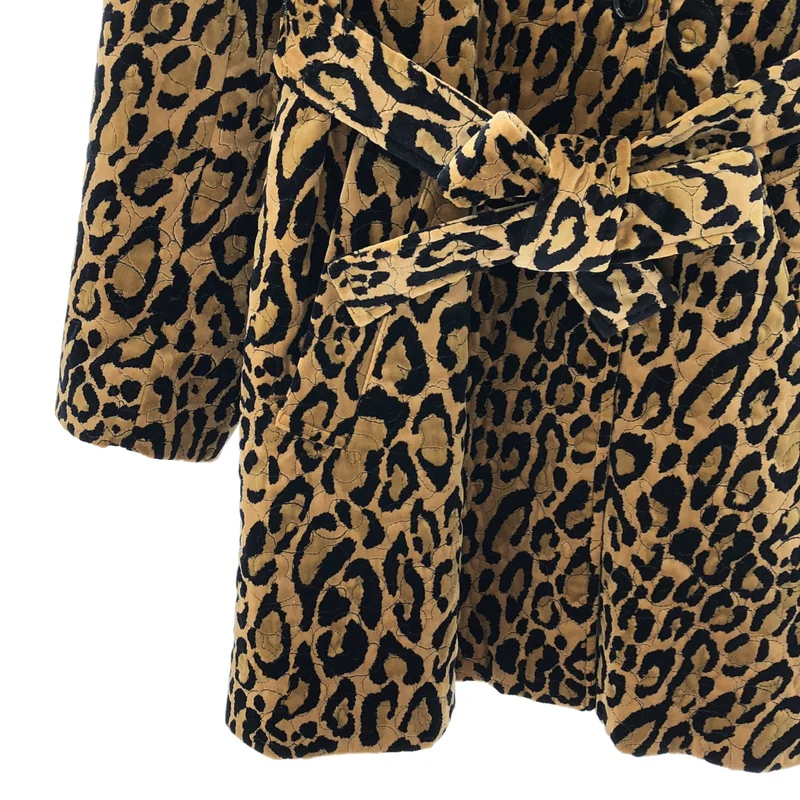 DRIES VAN NOTEN / ドリスヴァンノッテン | 2020AW | ベルベット レオパード ベルテッドコート | 34 | レディース