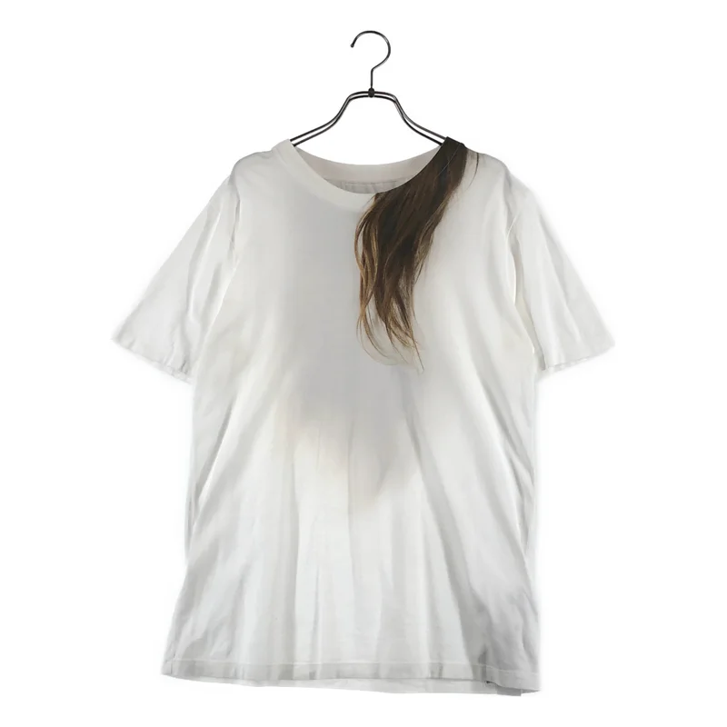 MM6 Maison Margiela / エムエムシックスメゾンマルジェラ | 2022SS | コットン ヘアプリント ハーフスリーブ Tシャツ | S | レディース