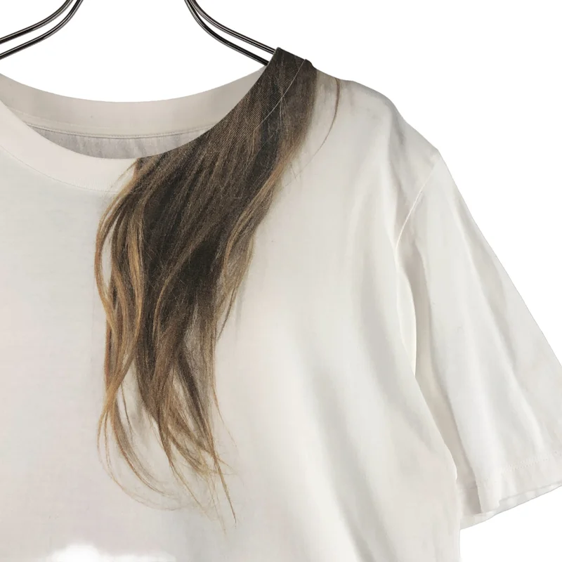 MM6 Maison Margiela / エムエムシックスメゾンマルジェラ | 2022SS | コットン ヘアプリント ハーフスリーブ Tシャツ | S | レディース