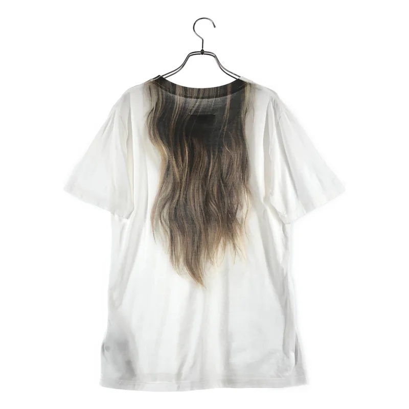 MM6 Maison Margiela / エムエムシックスメゾンマルジェラ | 2022SS | コットン ヘアプリント ハーフスリーブ Tシャツ | S | レディース
