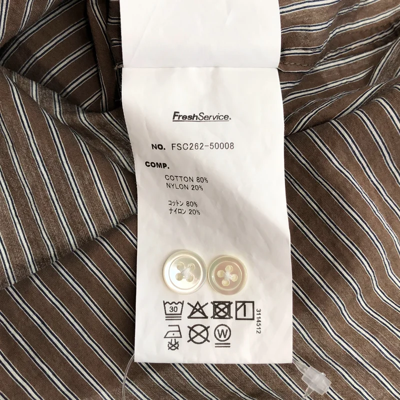 FreshService / フレッシュサービス | 2026SS | HRAFTeX S/S STRIPE SHIRT ストライプ 半袖シャツ | L | メンズ