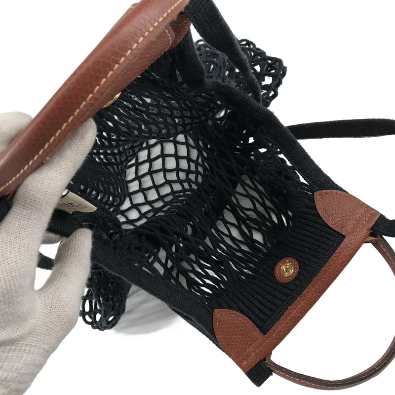 Longchamp / ロンシャン | × Filt / フィルト / ル プリアージュ フィレ レザーハンドル ネットバッグ L |