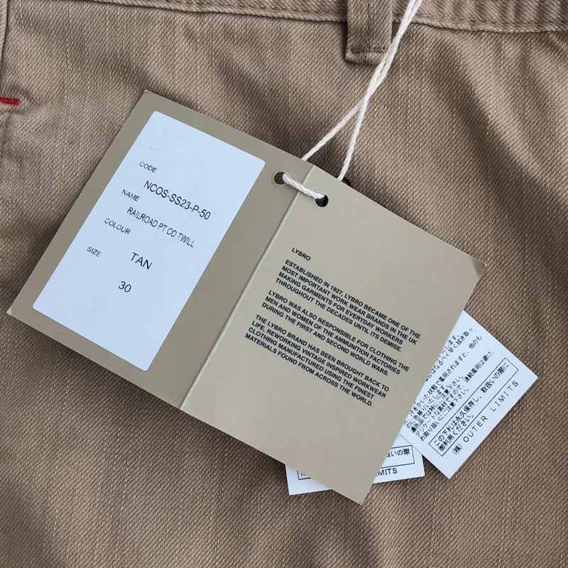 NIGEL CABOURN LYBRO / ナイジェルケーボンライブロ | RAILROAD PT CO TWILL コットン ボタンフライ パンツ | 30 | メンズ
