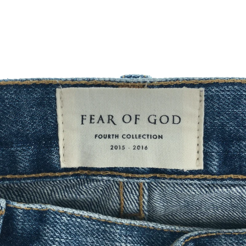 FEAR OF GOD / フィアオブゴッド | 2016AW | 4th Selvedge Denim / クラッシュ加工 サイドジップ スキニーデニム | 32 | メンズ