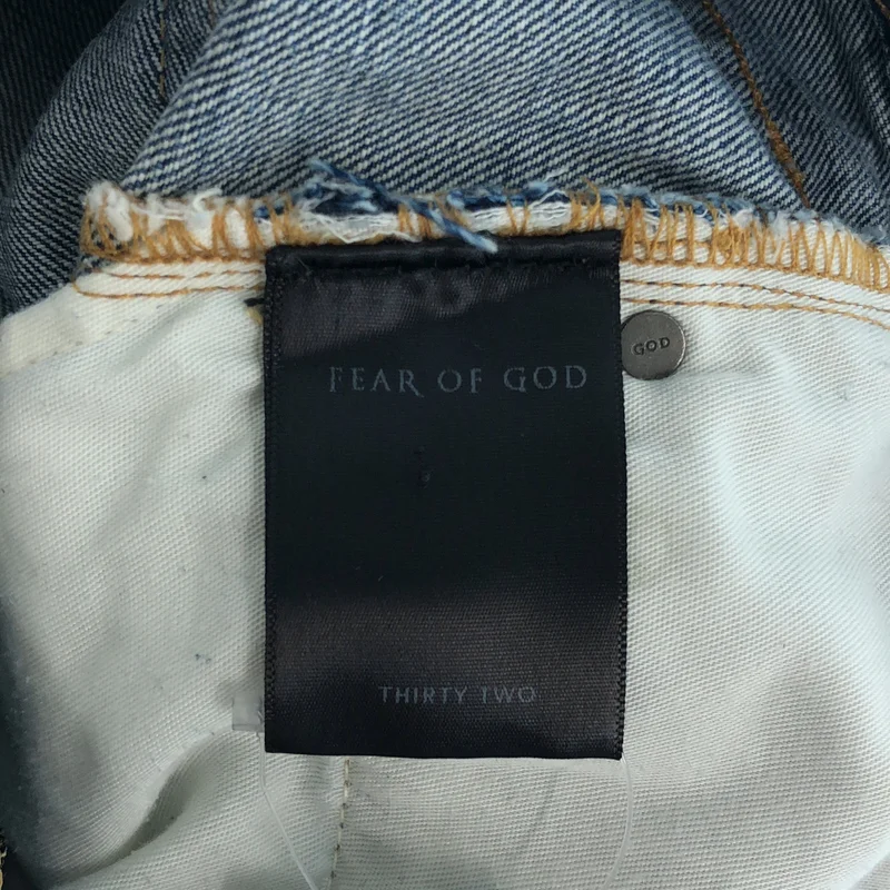 FEAR OF GOD / フィアオブゴッド | 2016AW | 4th Selvedge Denim / クラッシュ加工 サイドジップ スキニーデニム | 32 | メンズ