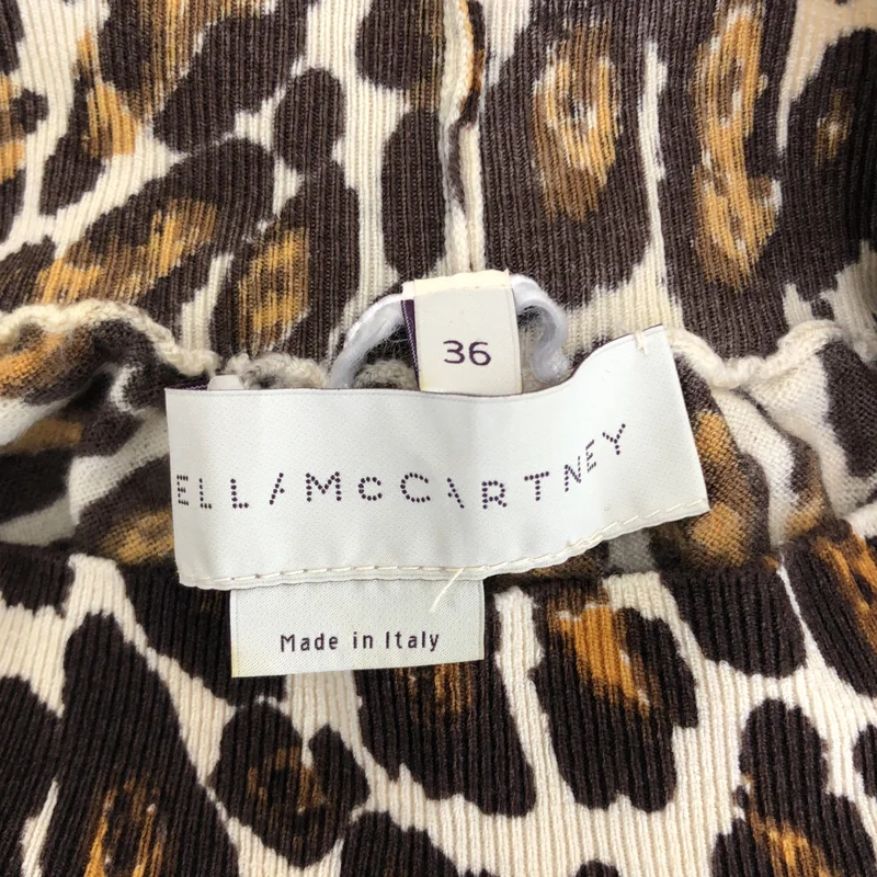 STELLA McCARTNEY / ステラマッカートニー | ウール ヒョウ柄 プリント ニット パンツ | 36 | レディース