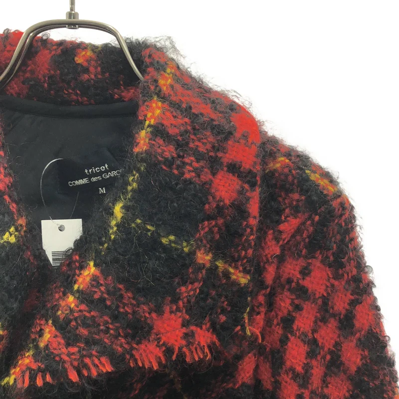 tricot COMME des GARCONS / トリココムデギャルソン | 2002AW | ウール モヘヤ フリル シングル ジャケット / 総裏地 | M | レディース