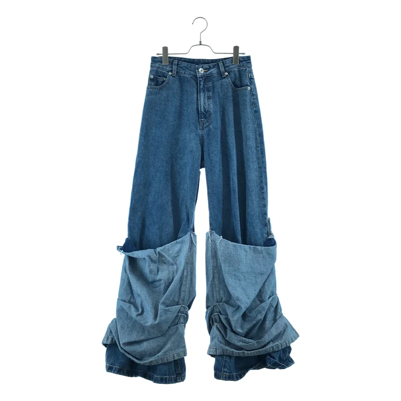 JOSE MOON / ジョゼムーン | HEM LAYERED DENIM PANTS デニムパンツ | 38 | レディース