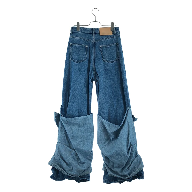 JOSE MOON / ジョゼムーン | HEM LAYERED DENIM PANTS デニムパンツ | 38 | レディース