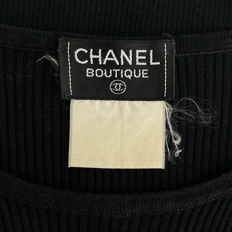 CHANEL / シャネル | リブ Tシャツ_半袖 C-TK-5914 | 40 | レディース