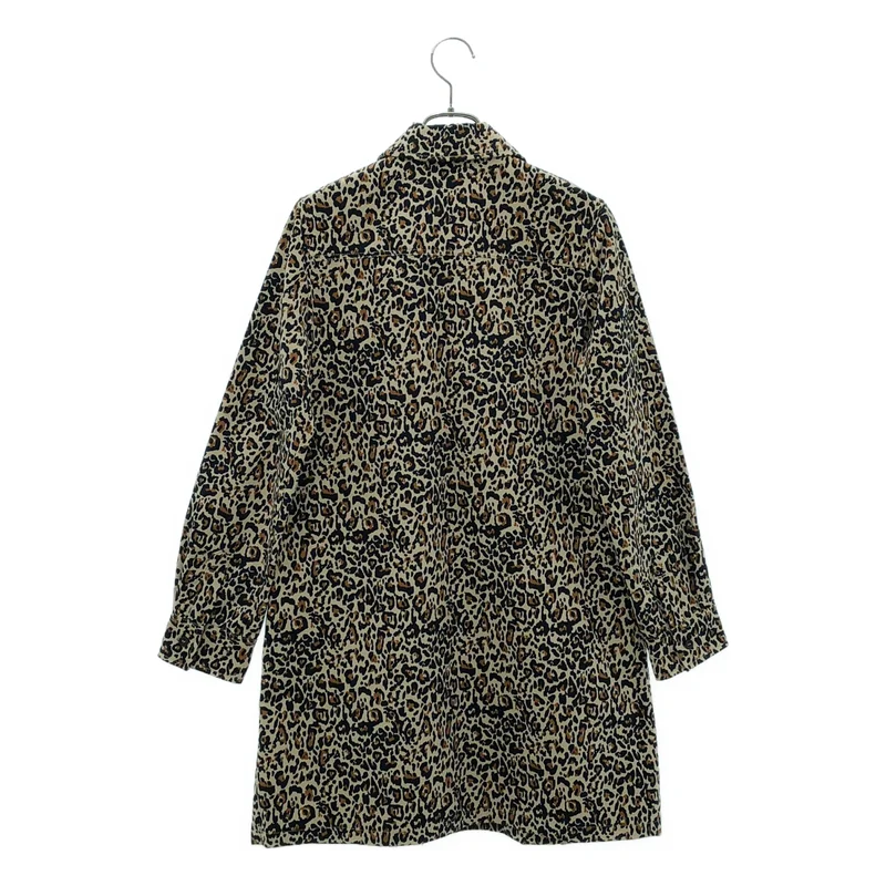 A.P.C. / アーペーセー | コットン レオパード ロングスリーブ プルオーバー ワンピース | 36 | レディース