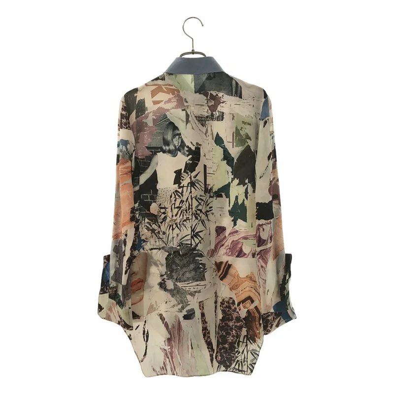 CARVEN / カルヴェン | シルク 総柄プリント シャツ | 36 | レディース